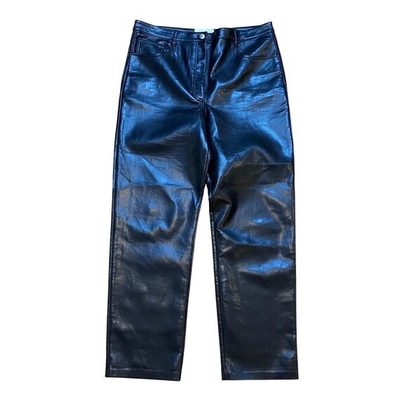 Wilfred The Melina Black Vegan Leather High Waisted Pants 16?‎ - Picture 1 of 8